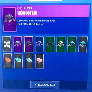 other rare skin and high level fortnite account - fortnite rarest gliders